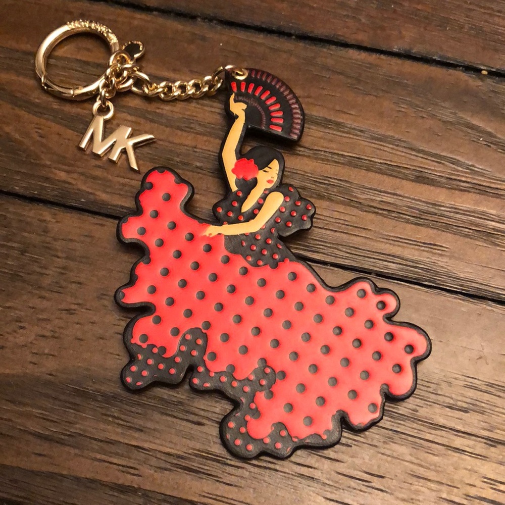 Flamingo dancer Michael Kors key fob